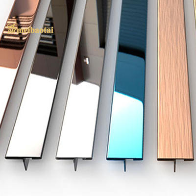 T Slot Decorative Stainless Steel Tile Trim Color Mirror And Hairline