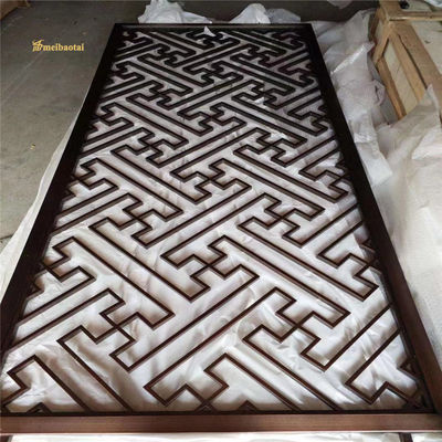 قیمت خوب گلابی طلایی قهوه ای PVD رنگ پوششی آلومینیوم 10mm اتاق تقسیم کننده آنلاین