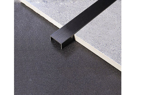 تزئینی 12mm آبی PVD پوشش 304 فولاد ضد زنگ U کاشی کنار