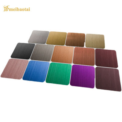 قیمت خوب ورق استیل 304 با سطح برس خورده و رنگ PVD پوشش داده شده در اندازه چهار فوت برای دیوارهای آشپزخانه آنلاین