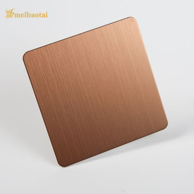 قیمت خوب رنگ قهوه ای طلایی طلایی PVD پوشانده شده 201 درجه Hairline ورق فولاد ضد زنگ 1219x2438mm برای کاربردهای تزئینی آنلاین