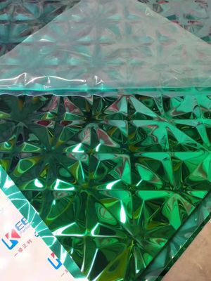 ورق فولاد ضد زنگ 3D رنگ آبی PVD پوشش داده شده 4x8 فوت برای تزئین دیوار