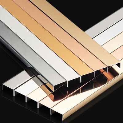 قیمت خوب تریم کاشی استیل ضد زنگ U Shape 201 برای دکوراسیون دیوار ساختمان آنلاین