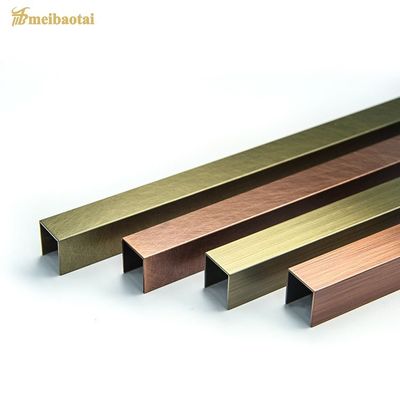 قیمت خوب 8FT فولاد ضد زنگ U نمایه برنز مسی رنگ Inox 304 لبه گوشه خارجی آنلاین