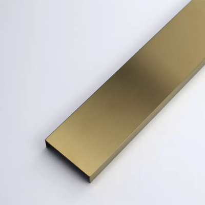 خط موی آینه رز طلایی سیاه 304 SS Tile Trim U20