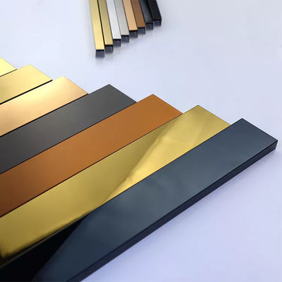 قیمت خوب پروفیل U سفارشی سایز 304 فولاد ضد زنگ با پوشش رنگ PVD برای قرنیز کاشی و کاربردهای کانال U آنلاین