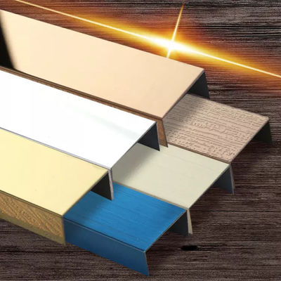 قیمت خوب تزئینی 20mm PVD رنگ پوشانده شده 304 فولاد ضد زنگ U U Trim Tile Edge آنلاین
