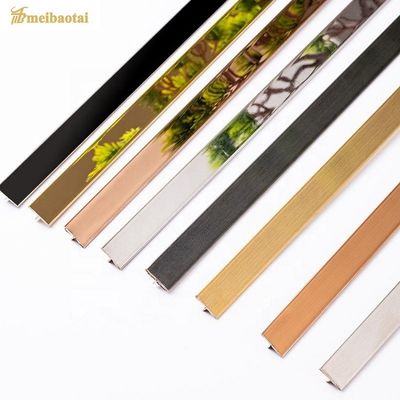 قیمت خوب برش T شکل فولاد ضد زنگ کاشی تراش با ضد انگشت چاپ 0.55MM ضخامت و خطوط مو سطح آینه آنلاین