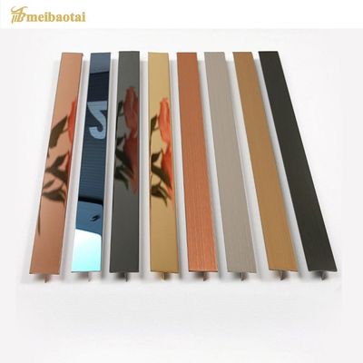 2438mm طول 304 فولاد ضد زنگ کاشی تراش با سطح آینه برای دیوار و کف
