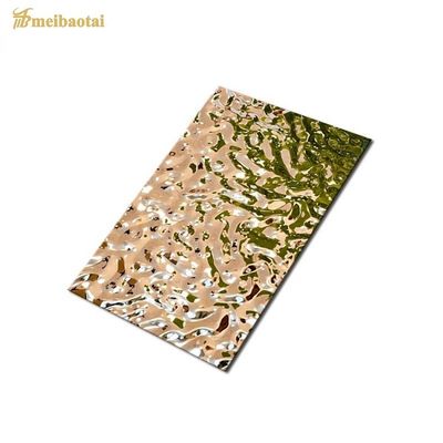 قیمت خوب صفحه فولاد ضد زنگ ASTM 304 درجه ی سرد با پوشش آینه ای و الگوی موج آب آنلاین