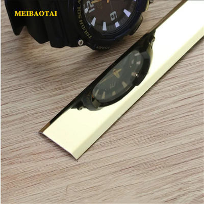 قیمت خوب لوازم جانبی تزئینات کاشی فولادی ضد زنگ طلایی نوار کاشی دیواری به طول 10 فوت آنلاین