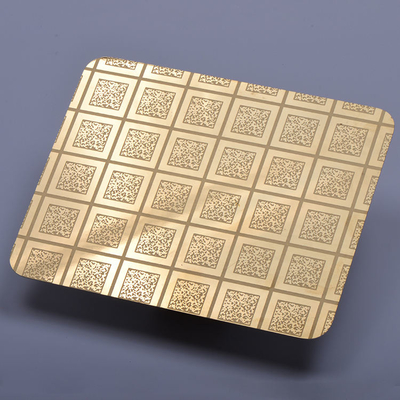 ورق فولادی بدون استیل اچ شده AISI 201 304 Pvd Color Gold 8k Super Mirror