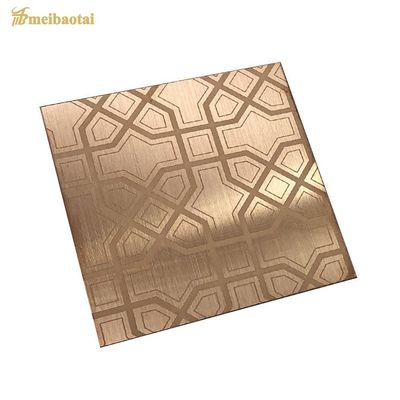 قیمت خوب ورق آسانسور استیل ضد زنگ 304 با روکش آینه رزگلد در ابعاد 1219x2438 میلی متر آنلاین