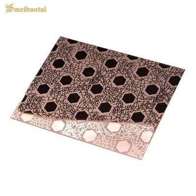قیمت خوب 0.95mm ضخامت طلا گل رز پولیش پایان حک کردن آسانسور فولاد ضد زنگ 304 درجه آنلاین
