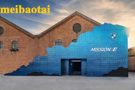 قیمت خوب سالن زیبایی اداری دکوراسیون ورق استیل ضد زنگ آب ریپل آبی نامنظم آنلاین