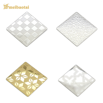 ورق استیل ضد زنگ آینه طلایی 1.0 میلی متری Thk برای دکوراسیون کابینت آسانسور
