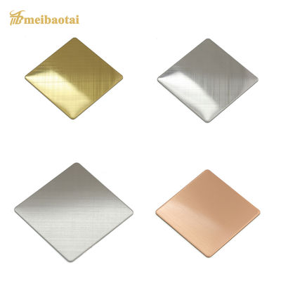 قیمت خوب 0.55mm ضخامت 304 درجه Hairline ورق فولاد ضد زنگ 1219x2438mm برای پانل های آسانسور آنلاین