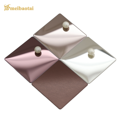 روکش آینه تزئینی ورق استیل ضد زنگ آبکاری PVD 4x8 ضخامت 0.65mm