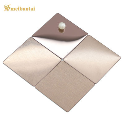 قیمت خوب ورق فولاد ضد زنگ ASTM 304 با پوشش PVD طلایی رز و پایان برش 8K در اندازه 1219x2438mm آنلاین