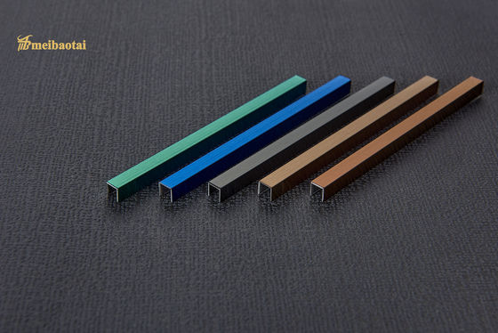 قیمت خوب 304 کاشی استنلس استیل تریم آینه رنگی شیار U اندازه نهایی u6-u50 آنلاین