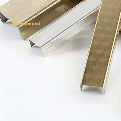 304 فولاد ضد زنگ U شکل کاشی تراش با سطح آینه و طول 3050mm برای حفاظت از لبه