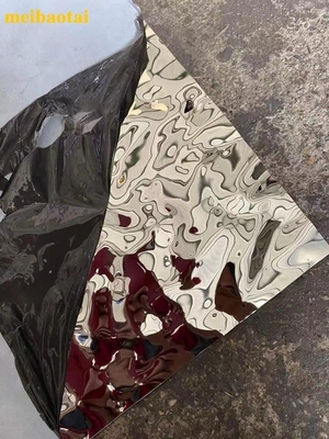 شامپاین طلا آبی آینه آب موج زنگ ها فولاد ورق تزئینات دیوار سقف دفتر