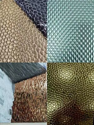 قیمت خوب ورق فولادی ضد زنگ برجسته با روکش رنگی با ضخامت 0.85 میلی متر با فیلم PVC دوگانه برای استفاده تزئینی آنلاین