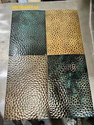 قیمت خوب 4*8FT رنگ باستانی فولاد ضد زنگ ورق ابراز شده ضخامت 0.85mm آنلاین