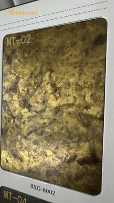 قیمت خوب SS201 304 0.8MM تقلید مس رنگ فولاد ضد زنگ صفحه دکوراسیون هتل صفحه آنلاین