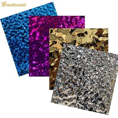 آینه نقره ای پایان آب شیل فولاد ضد زنگ 1219x2438mm اندازه با ضخامت 0.65mm برای استفاده تزئینی