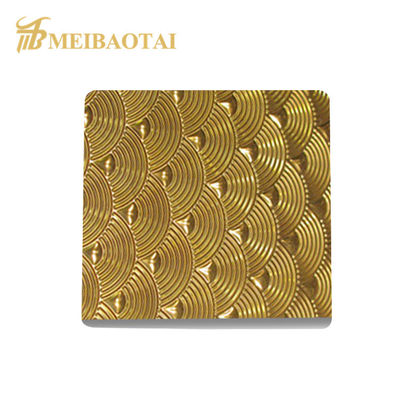 قیمت خوب رنگ آینه ای طلایی 304 فولاد ضد زنگ ورق چاپی 1000x2000mm ASTM استاندارد تزئینی PVD پوشش داده شده آنلاین