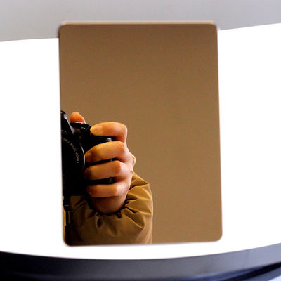 قیمت خوب ورق استیل ضد زنگ تزئینی با روکش آینه ای طلایی شکلاتی آنلاین