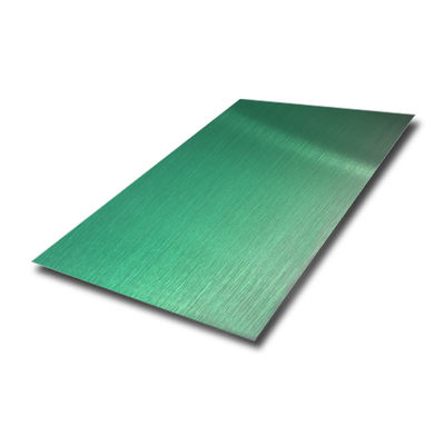 PVD رنگ زمرد پوشانده 201 فولاد ضد زنگ ورق مو 1219x2438mm برای کاربردهای تزئینی