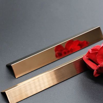 درجه 304 فولاد ضد زنگ L پروفایل تایل تراش با پوشش رنگ PVD و ضخامت 0.55mm