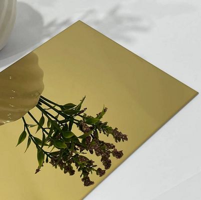 قیمت خوب PVD پوشش طلا آینه پایان 304 درجه رنگارنگ فولاد ضد زنگ ورق تزئینات صفحه آنلاین