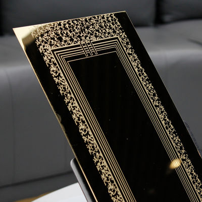 قیمت خوب صفحه حکاکی شده فولاد ضد زنگ 304 با روکش آینه طلایی با ابعاد 1219x3048 میلی متر برای کاربردهای تزئینی آنلاین