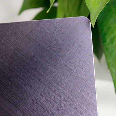 قیمت خوب PVD Violet Cross Hairline 430 ورق فولاد ضد زنگ 1219x2438mm ورق فولاد ضد زنگ تزئینی آنلاین