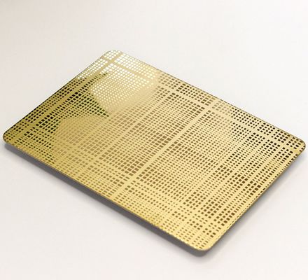 قیمت خوب رنگ آینه ای طلایی 304 فولاد ضد زنگ برگه ای تزئینی 1219x2438mm آنلاین