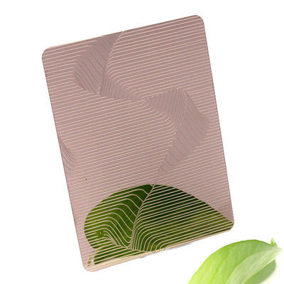 گلاب طلایی آینه پایان بریده شده ورق فولاد ضد زنگ با لیزر فیلم PVC در درجه 304