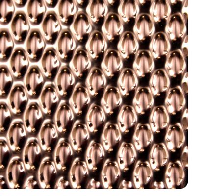 قیمت خوب آینه طلایی رز 6WL طرح ورق فولاد ضد زنگ 0.85mm ضخامت برای دیوار تزئینی و سقف آنلاین