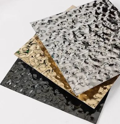 قیمت خوب رنگ آینه ای فولاد ضد زنگ آب شیک ریپل تزئین سقف آنلاین