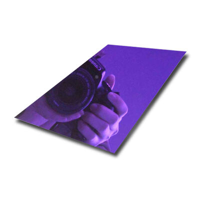 قیمت خوب صفحه فولادی ضد زنگ تزئینی PVD Violet Mirror Finish آنلاین