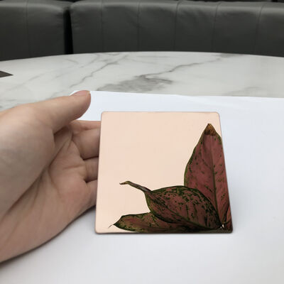 صفحه تزئینی فولاد ضد زنگ گرید 201 با روکش PVD برنز و پرداخت سطح 6K/8K