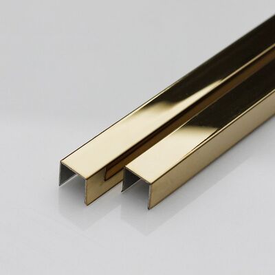 قیمت خوب 0.65mm ضخامت 201 فولاد ضد زنگ U شکل کاشی تراش با اندازه سفارشی 10 فوت آنلاین
