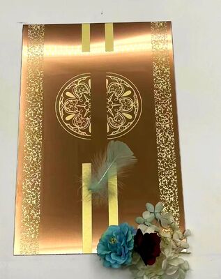 قیمت خوب آینه طلایی ورق فولادی ضد زنگ جلا داده شده 1220*2440 میلی متر چهار فوت آنلاین