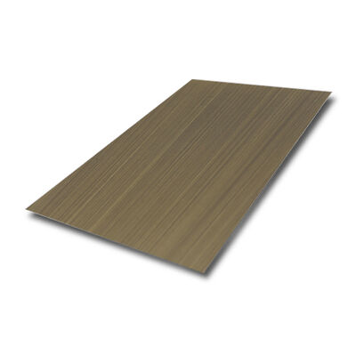 برنز سیاه شده 0.65mm ضخامت 304 درجه ورق فولاد ضد زنگ
