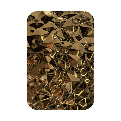 قیمت خوب 3D الماس الگوی طلا آینه پایان گره دار فولاد ضد زنگ ورق 0.85mm ضخامت برای استفاده تزئینی آنلاین