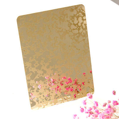 قیمت خوب آینه طلا بر روی ورق فولاد ضد زنگ 304 با آینه / سطح بر روی آن بر روی 1219x3048mm آنلاین