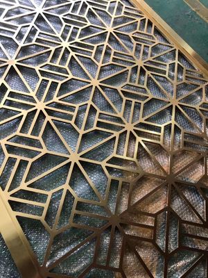 تقسیم کننده اتاق از فولاد ضد زنگ با اندازه سفارشی برای تزئین هتل