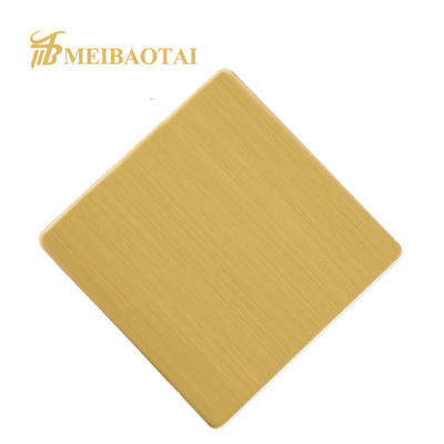 قیمت خوب ورق فولادی ضد زنگ پوشانده شده با طلای PVD با 8c فیلم PVC در 1219x2438mm اندازه آنلاین